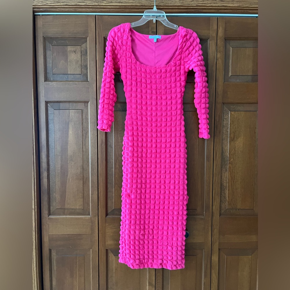 Vibrant Pink Long Sleeve Dress Size XS
